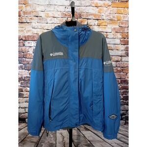Columbia Jacket Womens Medium Blue Titanium Omni Tech Interchange Outdoors